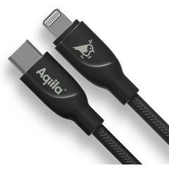 Aqiila gevlochten USB-C/Lighting 2.0 30W 1m oplaadkabel