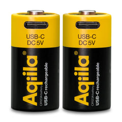 Aqiila Oplaadbare Batterijen CR123A 2-Stuks - USB-C Lithium 3V 750 mAh
