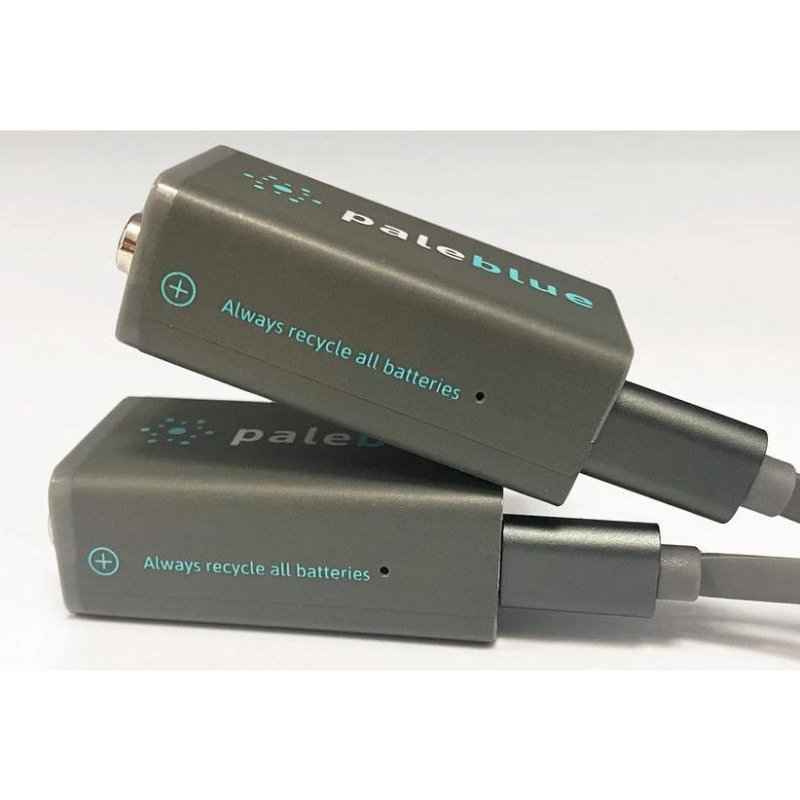 Pale Blue Li-Ion Rechargeable 9V Battery - 2 pack