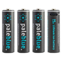 Pale Blue Li-Ion Rechargeable AA Battery 4-pack