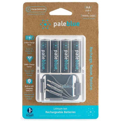 Pale Blue Li-Ion Rechargeable AA Battery 4-pack