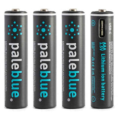 Pale Blue Li-Ion Rechargeable AAA Battery 4-pack