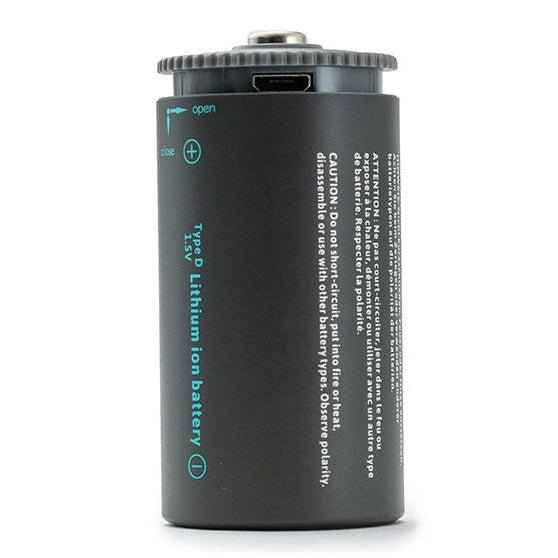 Pale Blue Li-Ion Rechargeable D Battery 2-pack