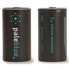 Pale Blue Li-Ion oplaadbare D batterij USB-C 2-pack