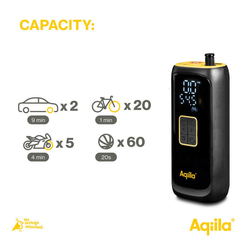 Aqiila Airbird kompressor + powerbank C4