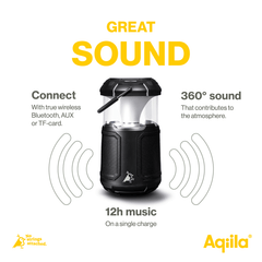 Aqiila Soundbird lykta, högtalare, powerbank B10