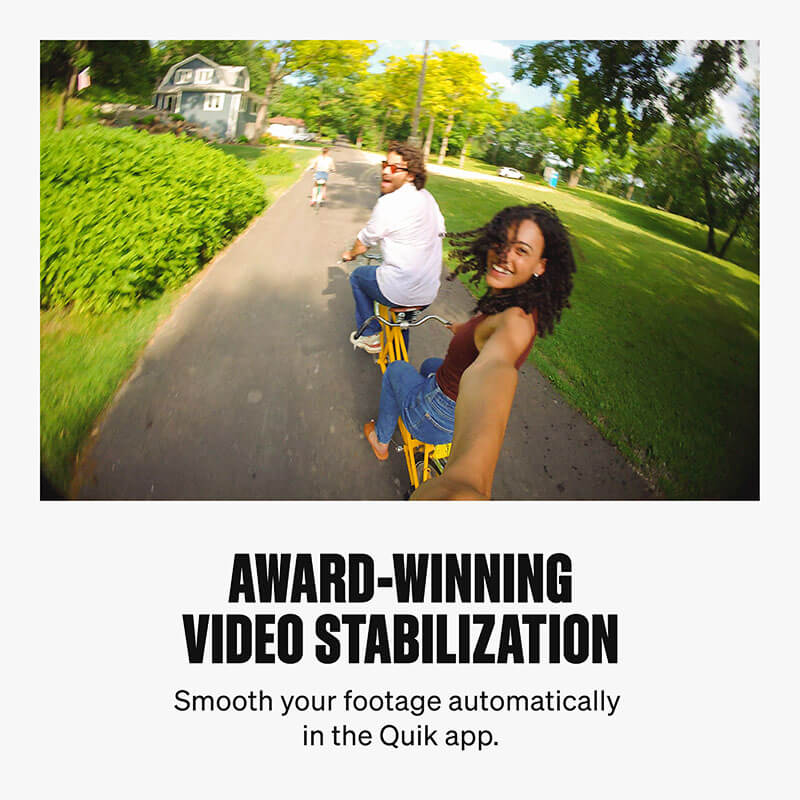 HyperSmooth videostabilisatie met de Quik-app