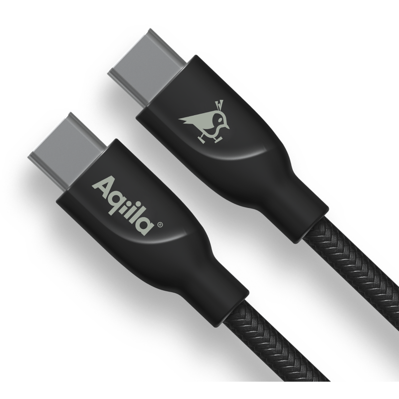 Aqiila flätad laddningskabel USB-C/USB-C 2.0 240W