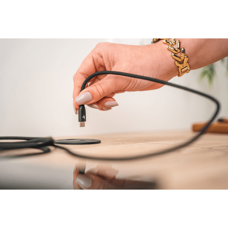 Aqiila flätad laddningskabel USB-C/USB-C 2.0 240W