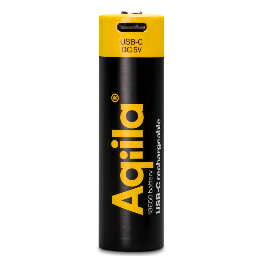 Aqiila Oplaadbare Batterij 18650 USB-C Lithium 3,7V 2000mAh