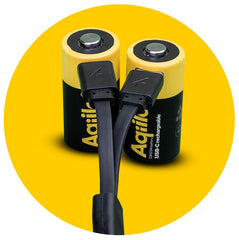 Aqiila Oplaadbare Batterijen CR123A 2-Stuks - USB-C Lithium 3V 750 mAh