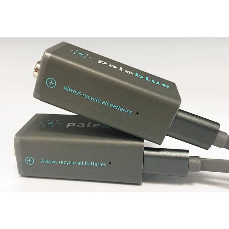 Pale Blue Li-Ion Rechargeable 9V Battery - 2 pack