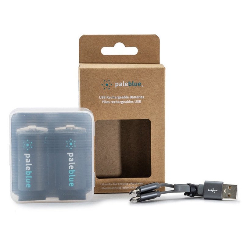 Pale Blue Li-Ion Rechargeable C Battery 2-pack