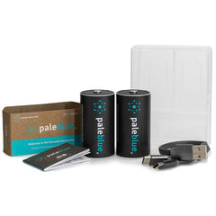 Pale Blue Li-Ion Rechargeable D Battery USB-C 2-pack