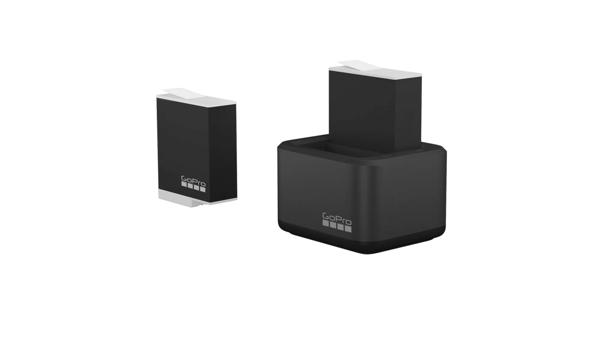 GoPro dubbele batterijoplader + batterij voor HERO12, HERO11, HERO10 & HERO9 Black